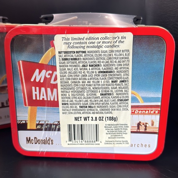 2 Limited Edition 1998 Collectors Tin Mini Lunch Box ,Mc Donald’s - Picture 6 of 8